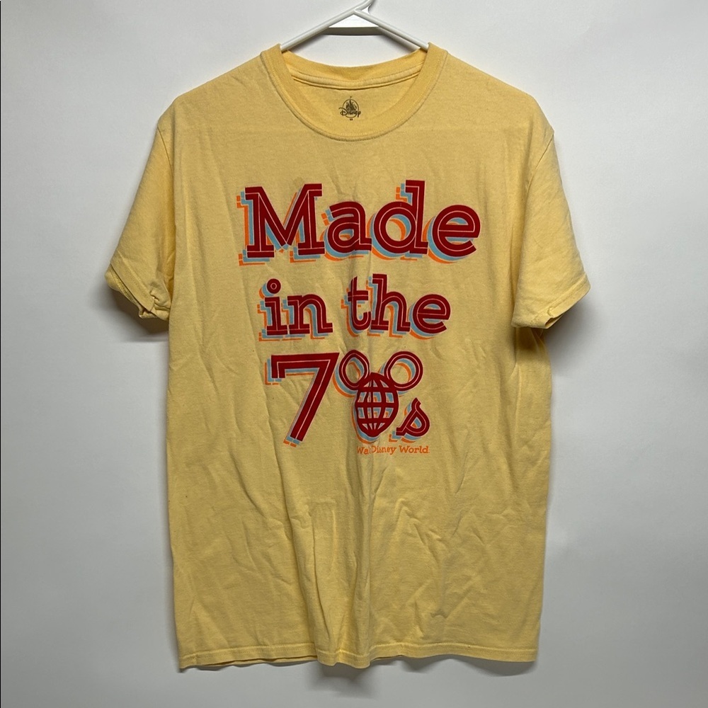 Disney 100% cotton size medium yellow shirt made in the 70s Disney World